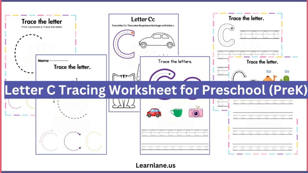 featured image of free printqable Letter c Tracing Worksheet for Preschool (PreK)