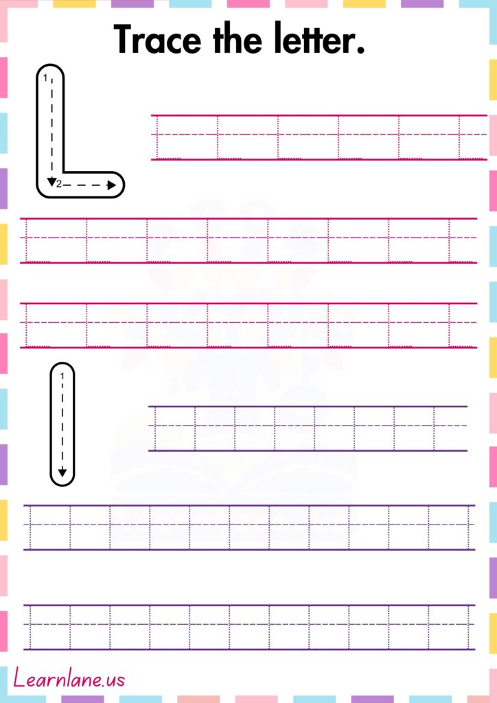 Trace and practice both Capital and small k preschool worksheet