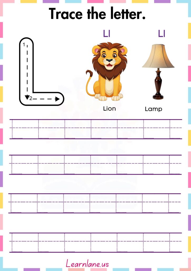Trace and practice the letter Capital k worksheet for preschool