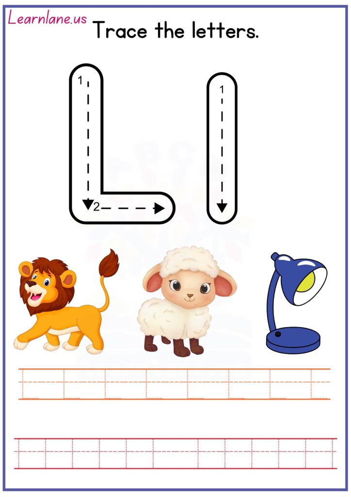 Trace both letters CAPITAL AND SMALL k preschool worksheet