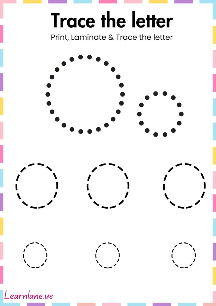 Image showing letter O tracing worksheet with uppercase and lowercase practice