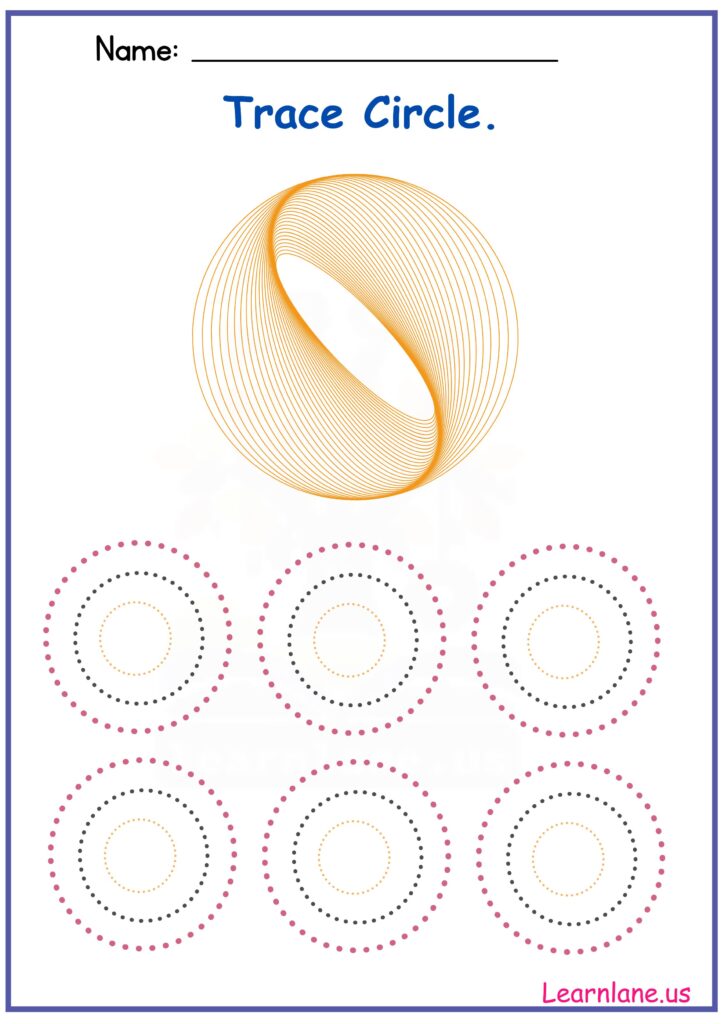 free printable tracing circles worksheet