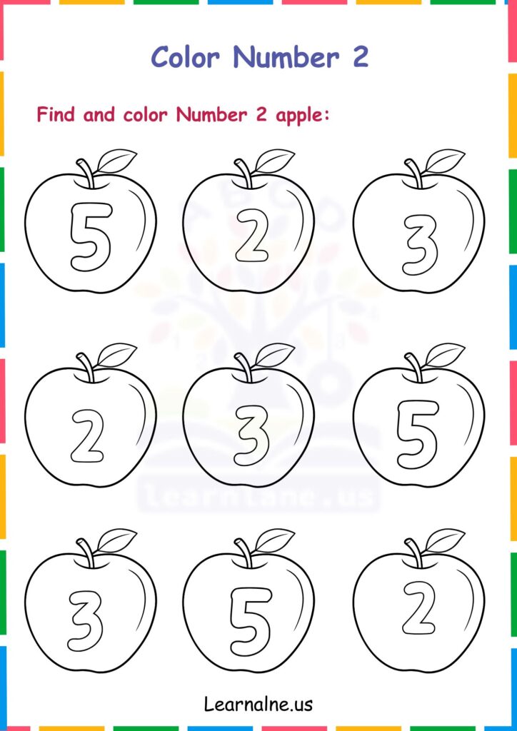 Image showing Number 2 Tracing Worksheets for Kindergarten