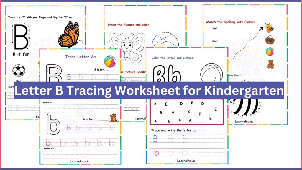 Image showing Letter B Worksheets for Kindergarten