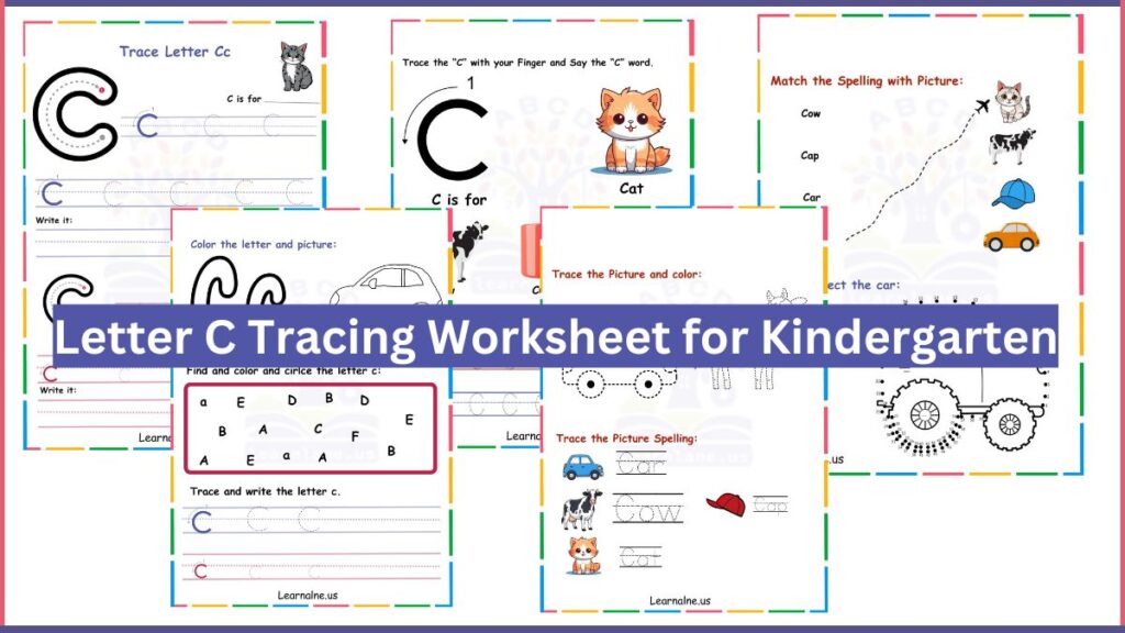image showing Letter C Tracing Worksheets for Kindergarten