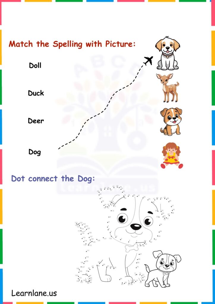 Image showing Match and Connect the dot Picture letter d worksheets for kindergarten