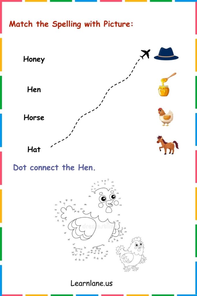 Image showing Match and Dot Connect Letter H worksheets for kindergarten