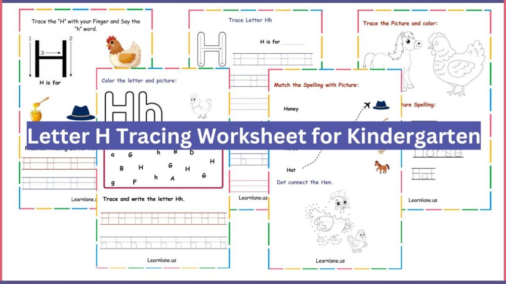 Image showing Free Printable Letter H Worksheets for Kindergarten PDF