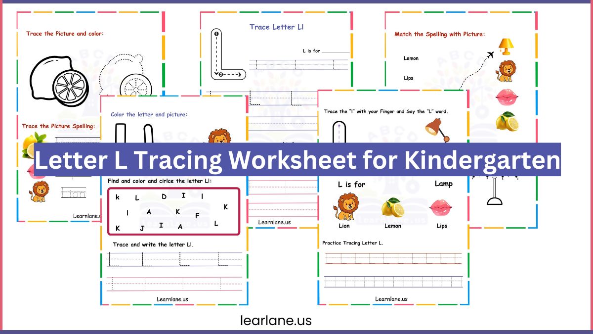 Image showing Free Printable Letter L Worksheets for Kindergarten