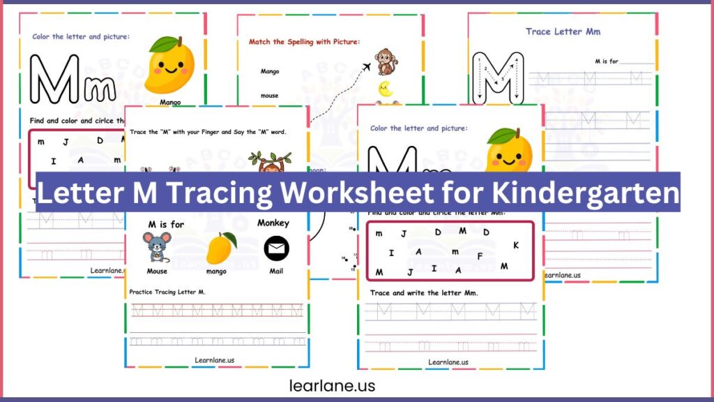 Image showing Free Printable Letter M Worksheets for Kindergarten