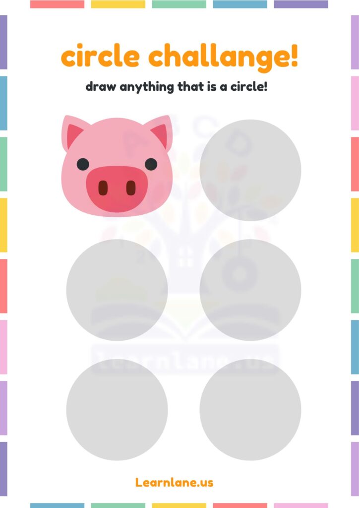 Image showing Draw the circle shape worksheets for kindergarten