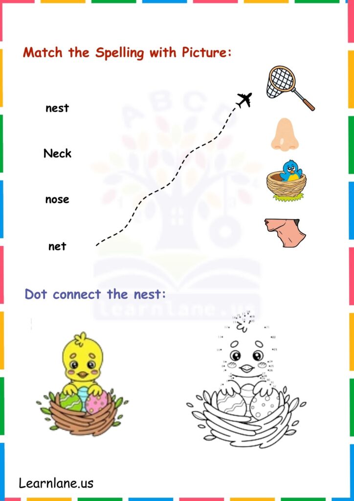 Image showing Match and Connect the dot Picture letter N  worksheets for kindergarten
