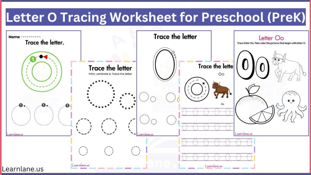 featured image of free printable Letter O Tracing Worksheet for Preschool (PreK)