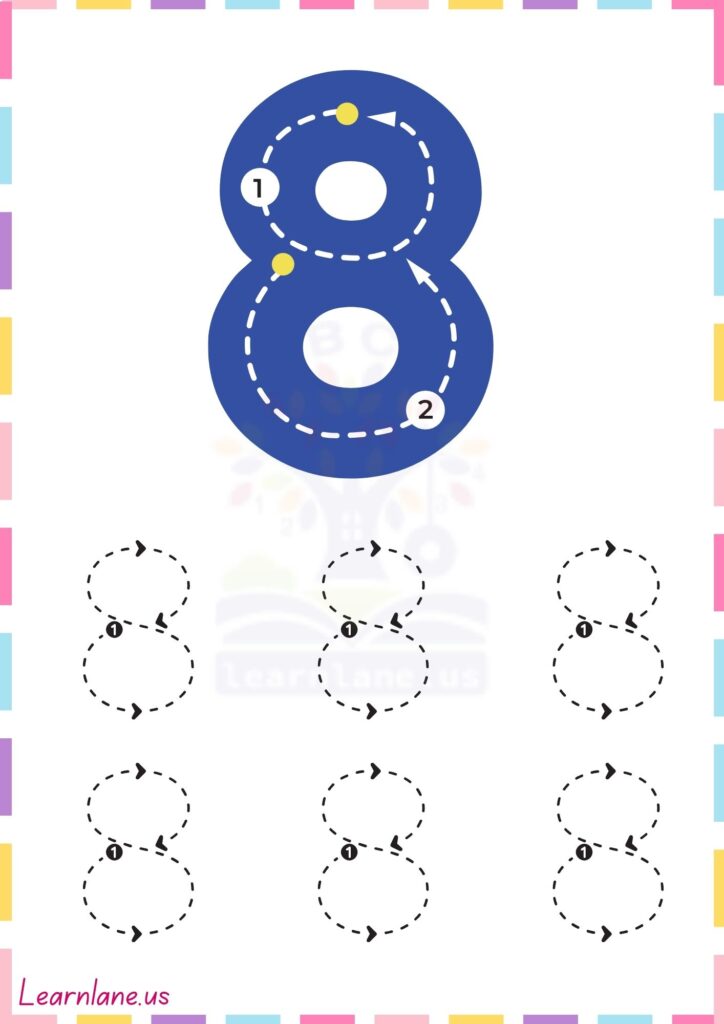 Fun and Easy Number 8 Tracing Worksheets for Preschool Kids